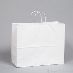 White Kraft Paper Shopping Bags wit